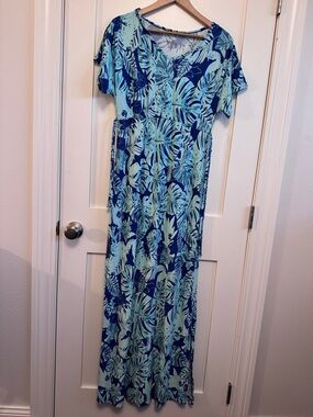 UV Skinz Women's UPF 50+ Maxi Dress Cover Up Sunwear L